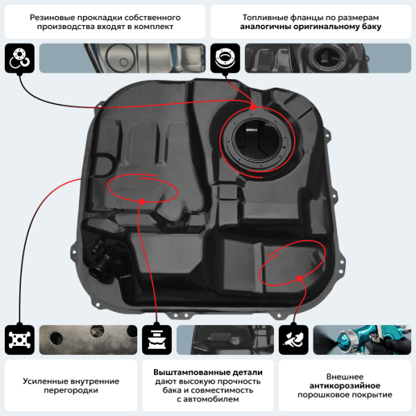 Купить Топливный бак Hyundai i30 / I30 CW (Дизель) 2007-2012 г.в. (антикоррозия) Топливный бак Hyundai i30 / I30 CW (Дизель) 2007-2012 г.в. (антикоррозия)